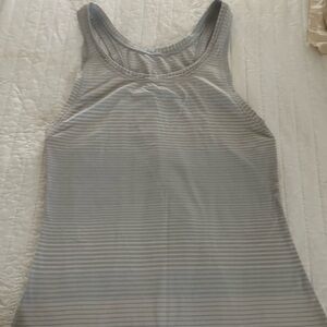 Lululemon Blue Gray Striped Women's Tank Top
